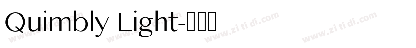 Quimbly Light字体转换